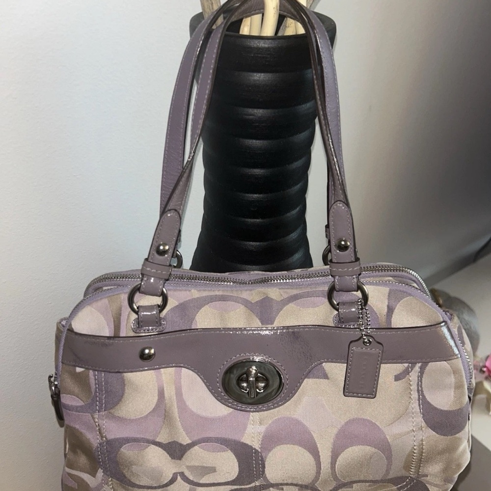 Stylish Lavender and Cream Women's Bag